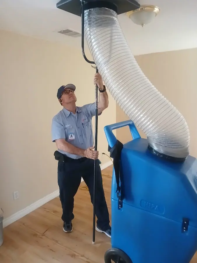 Mini Split Installation technician using HEPA equipment in Capitola